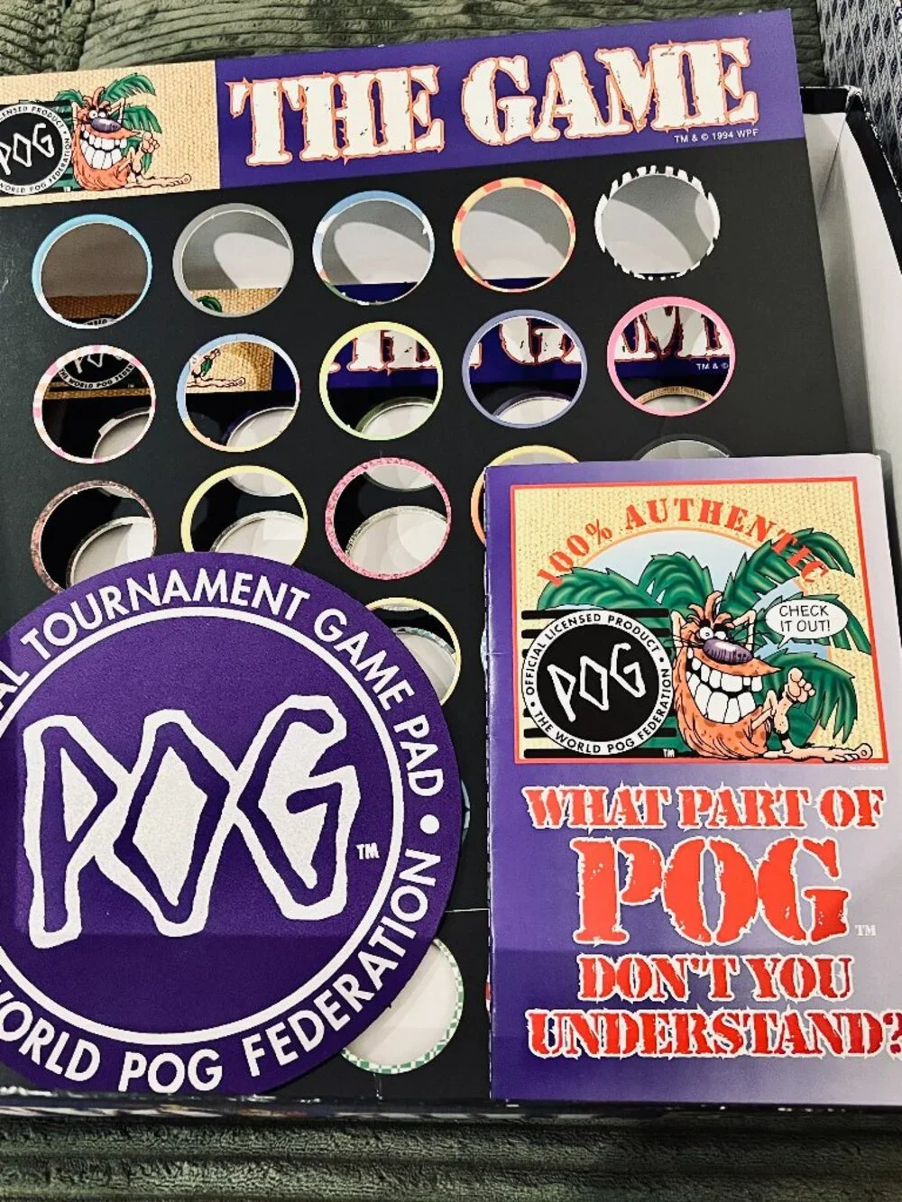 RARE Vintage World POG Federation POG Game - Milton Bradley Boxed Set 1994